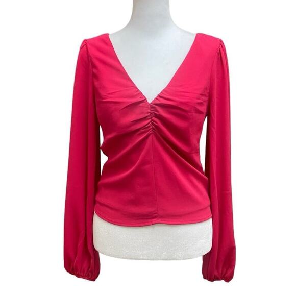 Lulus Ruched Pink Blouse in size XS - Picture 1 of 6